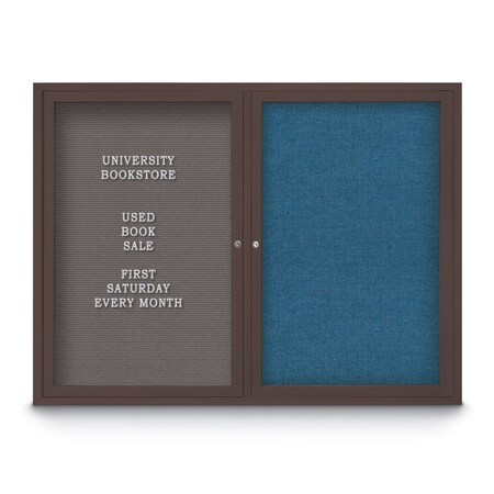 United Visual Products Corkboard, Buff/Satin, 60" x 36" UV432H-SATIN-BUFF